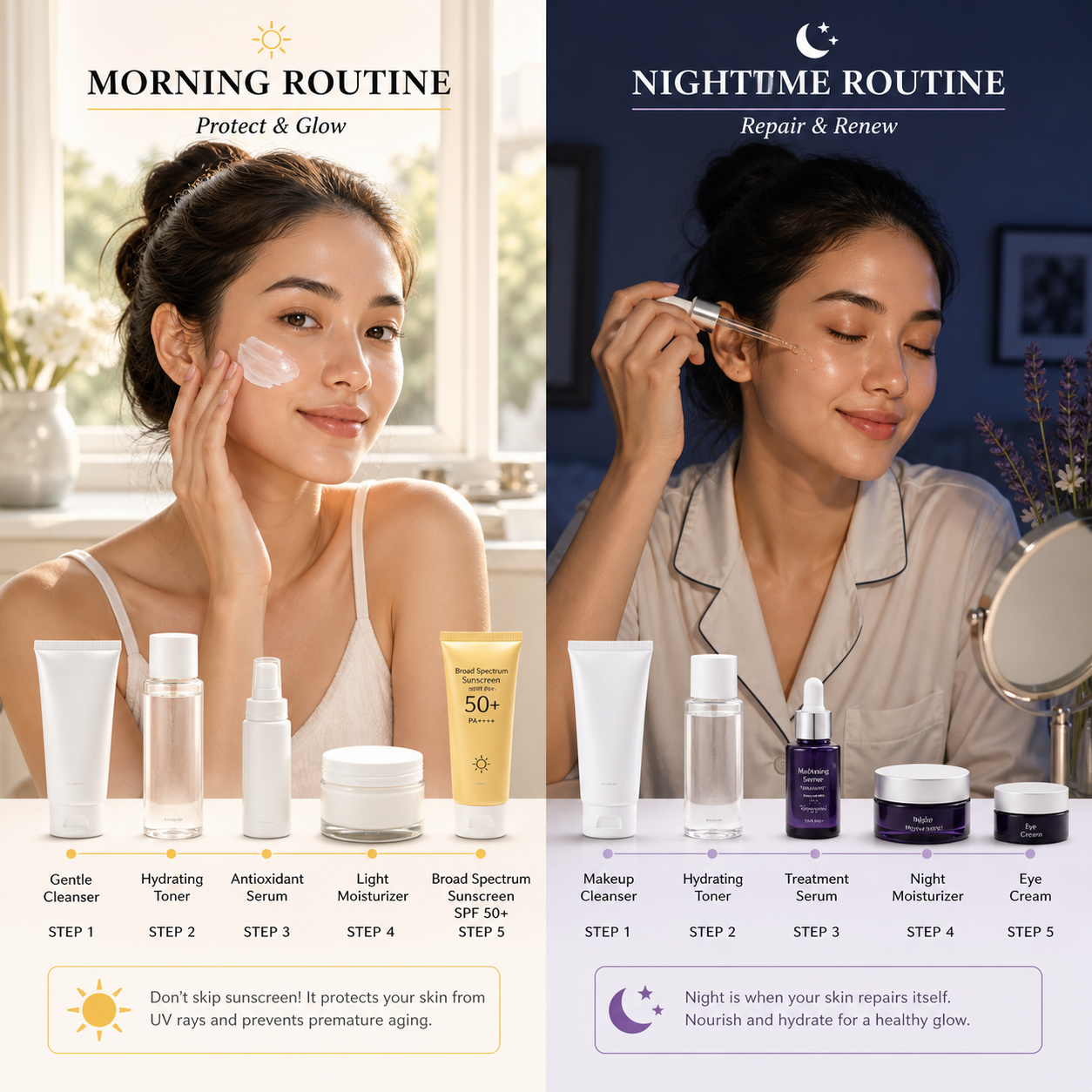 Morning vs. Night Skincare: What’s the Difference?