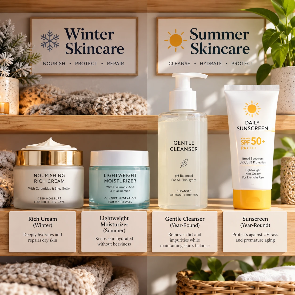 Seasonal Skincare: How to Adjust Your Routine for Winter and Summer